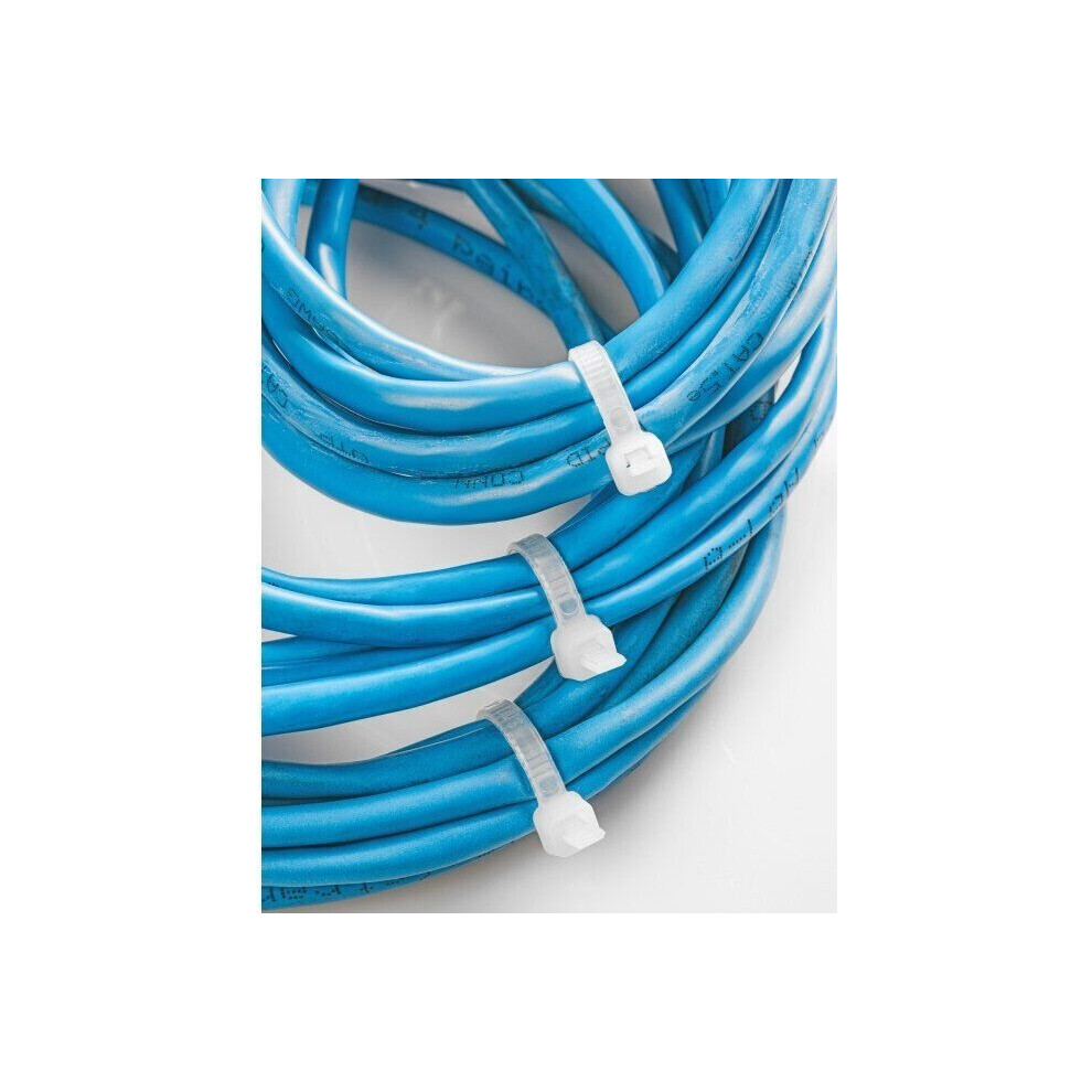 Gtv (7,6 X 500 Mm) Cable Zip Ties [100 Pack] Nylon Wraps High Quality Strong Small/Thin/Long/Thick