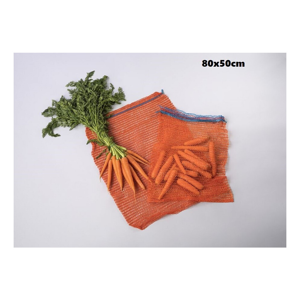 B2c (80 X 50 Cm - 30Kg, 10) Net Sacks Vegetables Mesh Bags Logs Kindling Wood Onions Potato Raschel 15-30Kg
