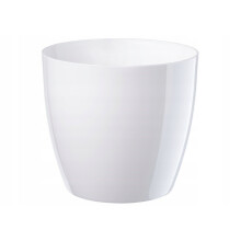 (White, 28 cm) Waste Paper Basket Dust Bin Round Plastic Step Office Bathroom 2 Sizes 20 Colour