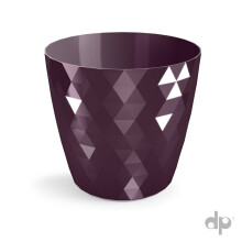 (Purple, 25 cm) Plant Pot Flowerpot Round Plastic Crystal Modern Decorative Small Medium Large