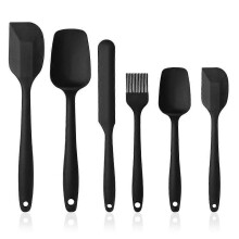 Silicone Spatulas Spoons Set, 6Pcs Silicone Kitchen Utensils Including Rubber Spatula, Silicone Basting Pastry Brush, Spoon Set Non-Stick