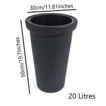 (20 Litres) Tall Tower Classic Planter Plant Pot Flower Indoor Outdoor Garden Patio 3 sizes