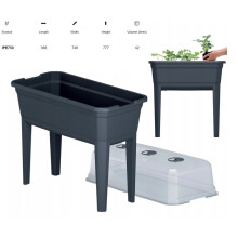 (42 Litres) Elevated Greenhouse Plastic Raised Garden Bed Planter Pot Box Plant Kit with Lid