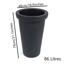 (86 Litres) Tall Tower Classic Planter Plant Pot Flower Indoor Outdoor Garden Patio 3 sizes