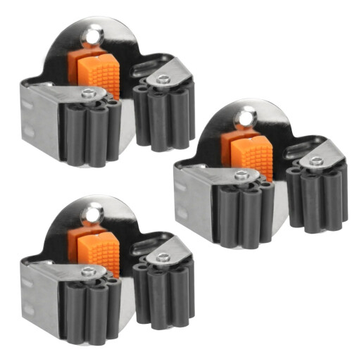 (3x Roller Grip Holder) Wall Mounted Tool Holder Rack Rail Storage Shed Garage Organizer Roller Grip