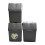Prosperplast (Grey) Sorting Waste Bin Recycling Dustbin 20L Black White Grey Stackable Set of 3 Bins 1