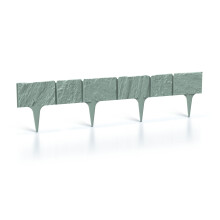 (Grey) Garden Lawn Edging Wall Lawn Border Garden Fencing DIY Flexible Landscape 3.9m