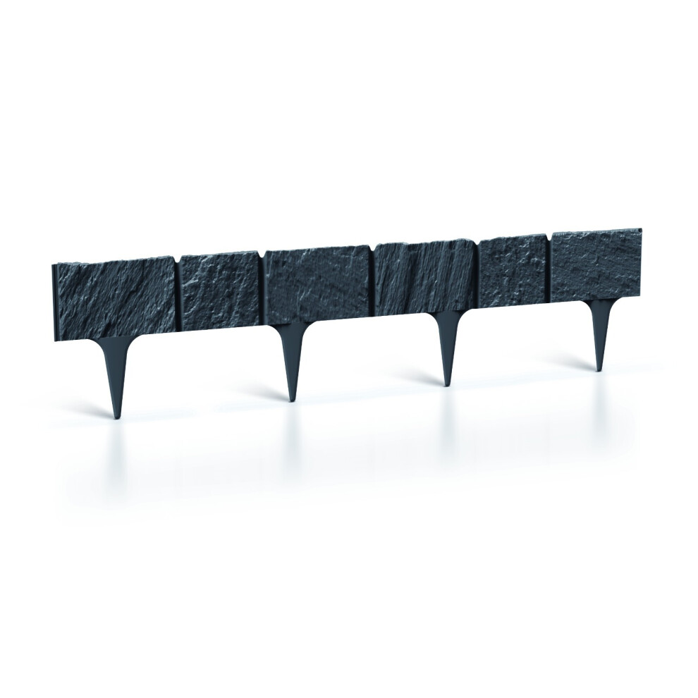 Prosperplast (Anthracite) Garden Lawn Edging Wall Lawn Border Garden Fencing Diy Flexible Landscape 3.9M Anthracite