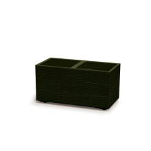 (White, Rectangle - Small) Plant Flower Pot Wood Square Planter Inner Pot Garden Patio Home Large