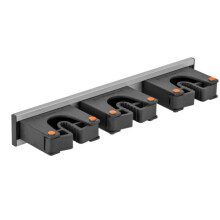 (Rail Gripper 3 Handles) Wall Mounted Tool Holder Rack Rail Storage Shed Garage Organizer Roller Grip