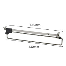 (450mm) Wardrobe Pull Out Clothes Hanger Rail / Extending Rail / Storage Organiser