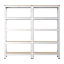 (Silver) 5-Tier Shelving Unit, Steel Shelving Unit for Storage, Load Capacity 650 kg, 30 x 75 x 150 cm