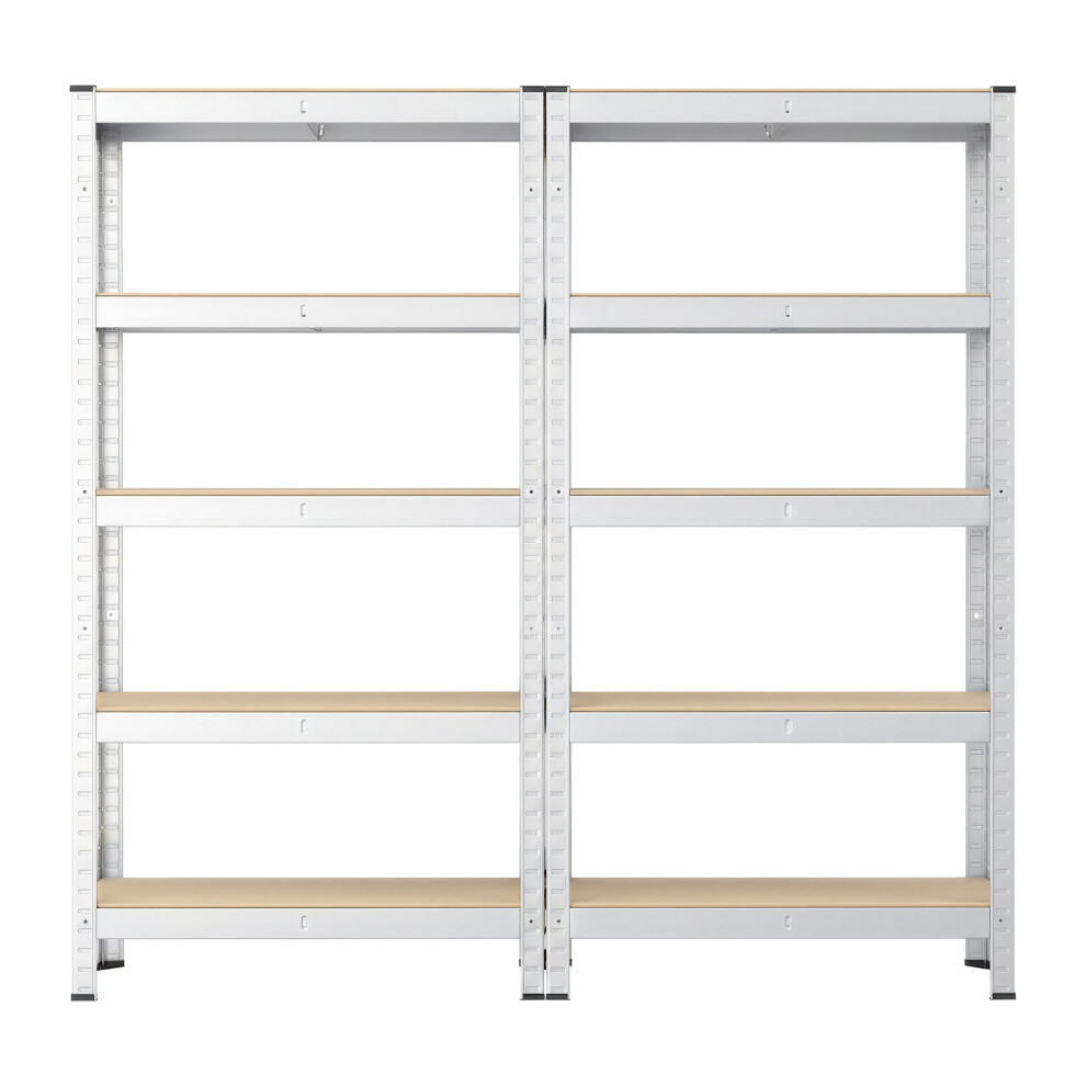 Songmics (Silver) 5-Tier Shelving Unit, Steel Shelving Unit For Storage, Load Capacity 650 Kg, 30 X 75 X 150 Cm Silver