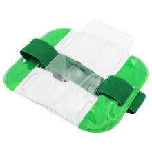 (Green, 1) Arm Security Card Holder Band Badge ID Card Holder SIA High Visibility SIA band