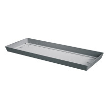 (Grey, 92cm x 31.5cm) Pot Rectangle Drip Trays Indoor Outdoor Plant Saucer Plastic Tray Saucers