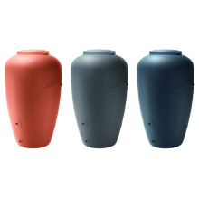 (Anthracite, 440 L) Rainwater Tank Water Butt Plastic Container Garden Storage Barrel 210L 360L 440L