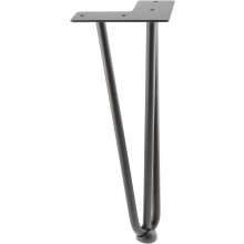 (71.1cm - 28", 3 Prong (10mm)) 4x Hairpin Legs Hair Pin Legs Set for Furniture Bench Desk Table Metal Steel DIY