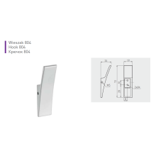 (Brushed Steel, WZ-804) Coat Hooks Hat Twin Robe Door Dress Bathroom Towel Bag Wall Hanger 14 Models