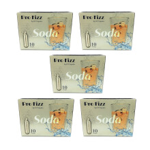 (ProFizz_50) Pro Fizz Soda 8g CO2 Capsules Natural Gas Chargers Non Threaded Siphon Brew Bulb