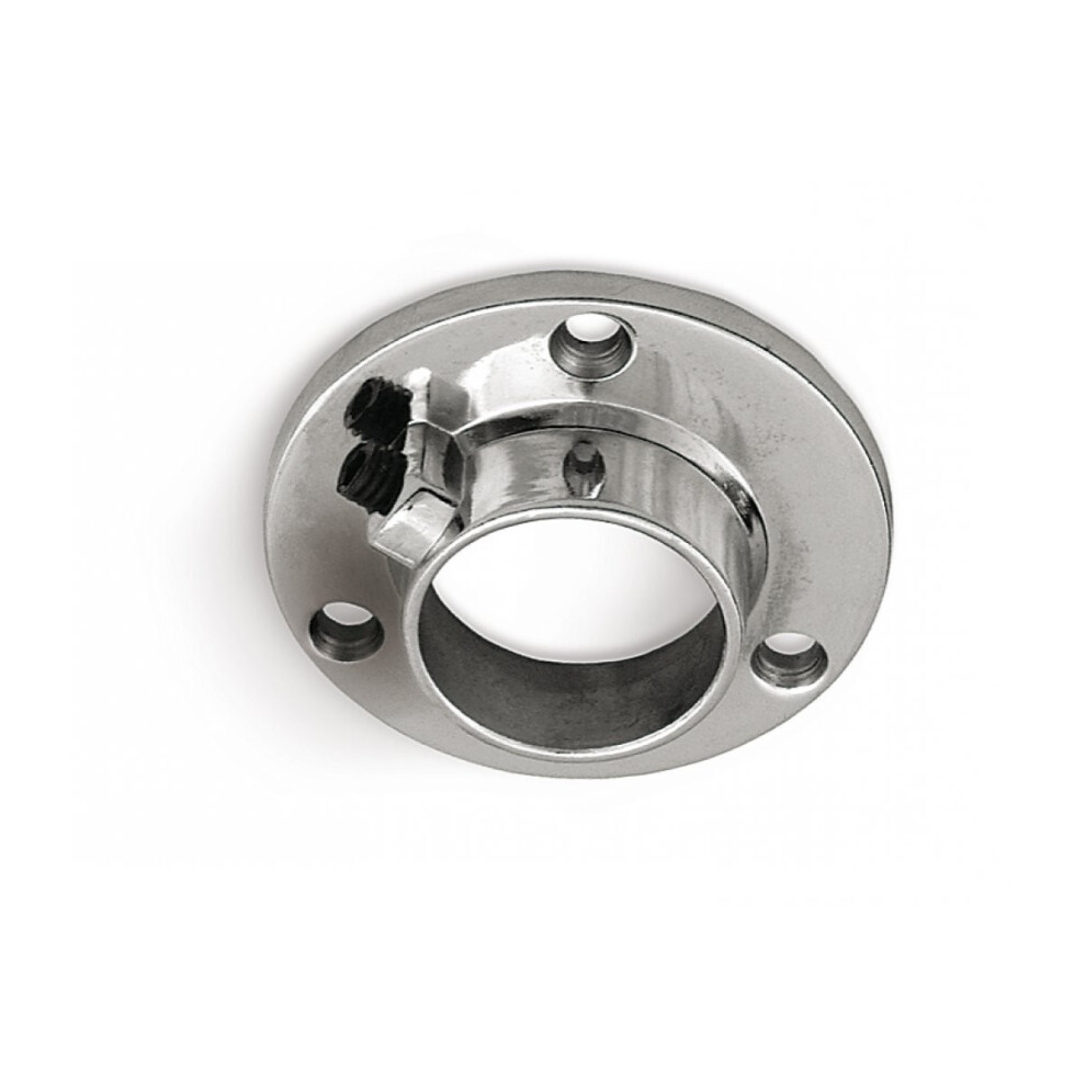 Gtv (20 Pcs) Wardrobe End Supports Brackets For Round Hanging Rails Steel Chrome Hanger 25Mm
