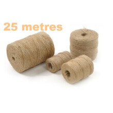 (25 metres) Craft Jute Shabby String 12m-1000M Metre Natural Brown Rustic Twine Shank 3ply