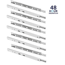 (182mm) 20 x BALL BEARING 17mm DRAWER RUNNER FOR GROOVED DRAWER SIDES 182mm - 438mm