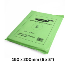 (150 x 200mm (6 x 8"), 3000) Butcher Counter Bags Polythene Freezer Storage Poly Bags Pinch Bags HDPE