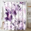 Cortina de chuveiro floral em aquarela 72x84 polegadas 1