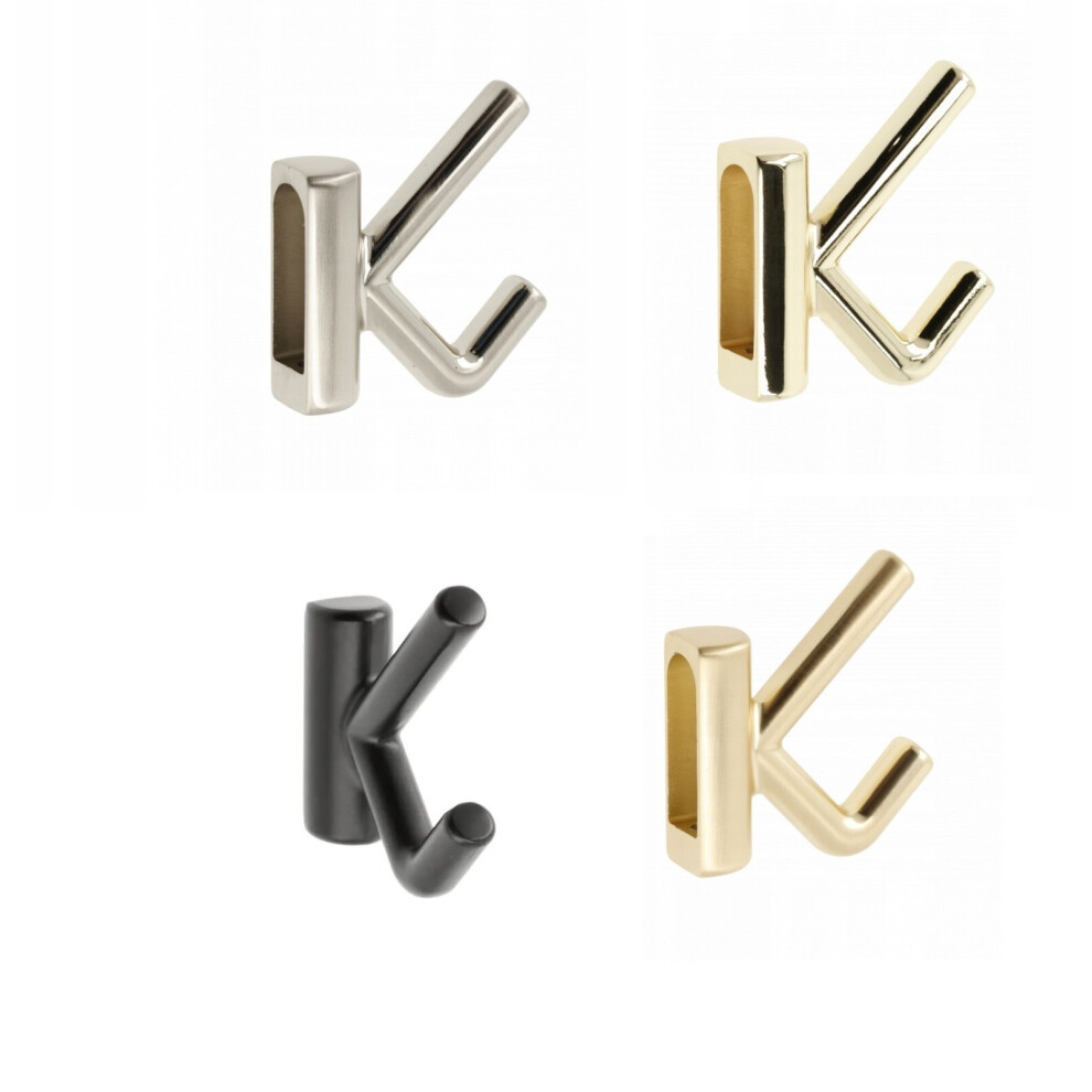 Gtv (Brushed Steel, Lens) Coat Hooks Hat Twin Robe Door Dress Bathroom Towel Bag Wall Hanger 14 Models
