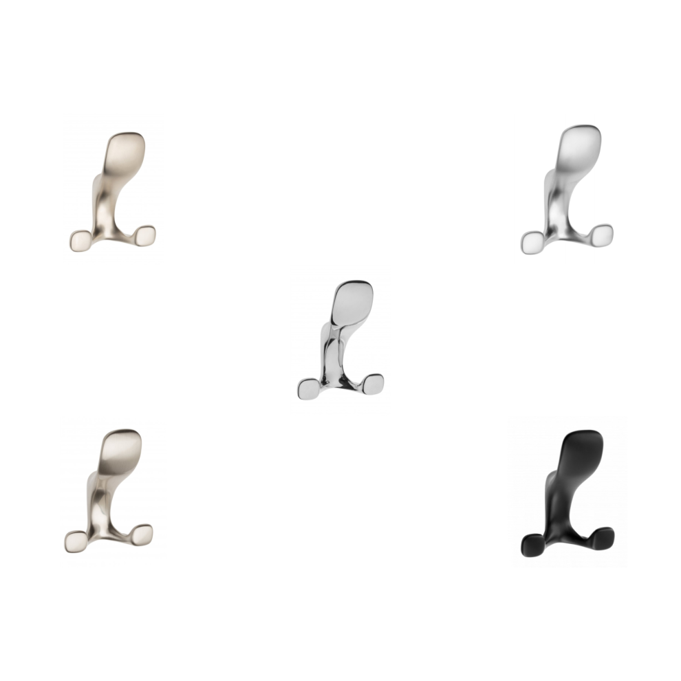Gtv (Chrome, Toledo A) Coat Hooks Hat Twin Robe Door Dress Bathroom Towel Bag Wall Hanger 14 Models