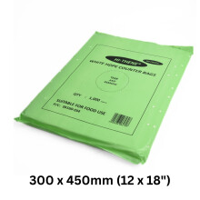 (300 x 450mm (12 x 18"), 3000) Butcher Counter Bags Polythene Freezer Storage Poly Bags Pinch Bags HDPE