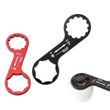 Tool Bottom Bracket Bicycle Wrench Cycling Repair Removal Wrench Bike Spanner(black+red)(2pcs)