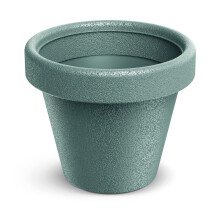 (Grey, 33.8cm X 28,7cm) Round Plant Pot Plastic Origina Garden Patio Planter Textured 4 Sizes 4 Colours