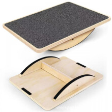 Wooden Balance Board Yoga Training Coordination Stepping Board Rectangular Anti-Slip Fitness Equipment