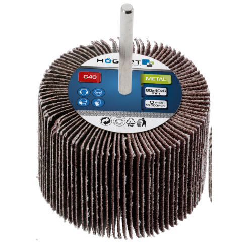 GTV (3, G80 - 80x40x6) ABRASIVE FLAP WHEEL SANDING WHEEL Three Size Grit Drill Diameter 6mm Rust Remove
