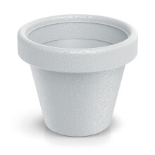 (White, 29.8cm X 24,6cm) Round Plant Pot Plastic Origina Garden Patio Planter Textured 4 Sizes 4 Colours