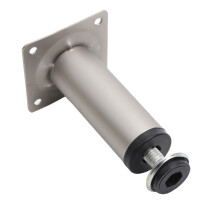 (Satin, 150mm + 10mm) CHROME ADJUSTABLE PLINTH LEG FOR KITCHEN FURNITURE CABINETS 100mm/150mm