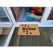 (Home (Paws)) Animal Lover Door Mat Doormats Non Slip Natural Coir Indoor Outdoor Home Garden