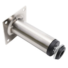 (Inox, 100mm + 10mm) CHROME ADJUSTABLE PLINTH LEG FOR KITCHEN FURNITURE CABINETS 100mm/150mm