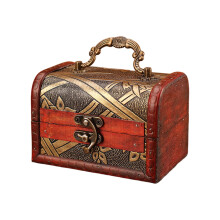 Vintage-Schatzkiste aus Holz mit Zahlenschloss