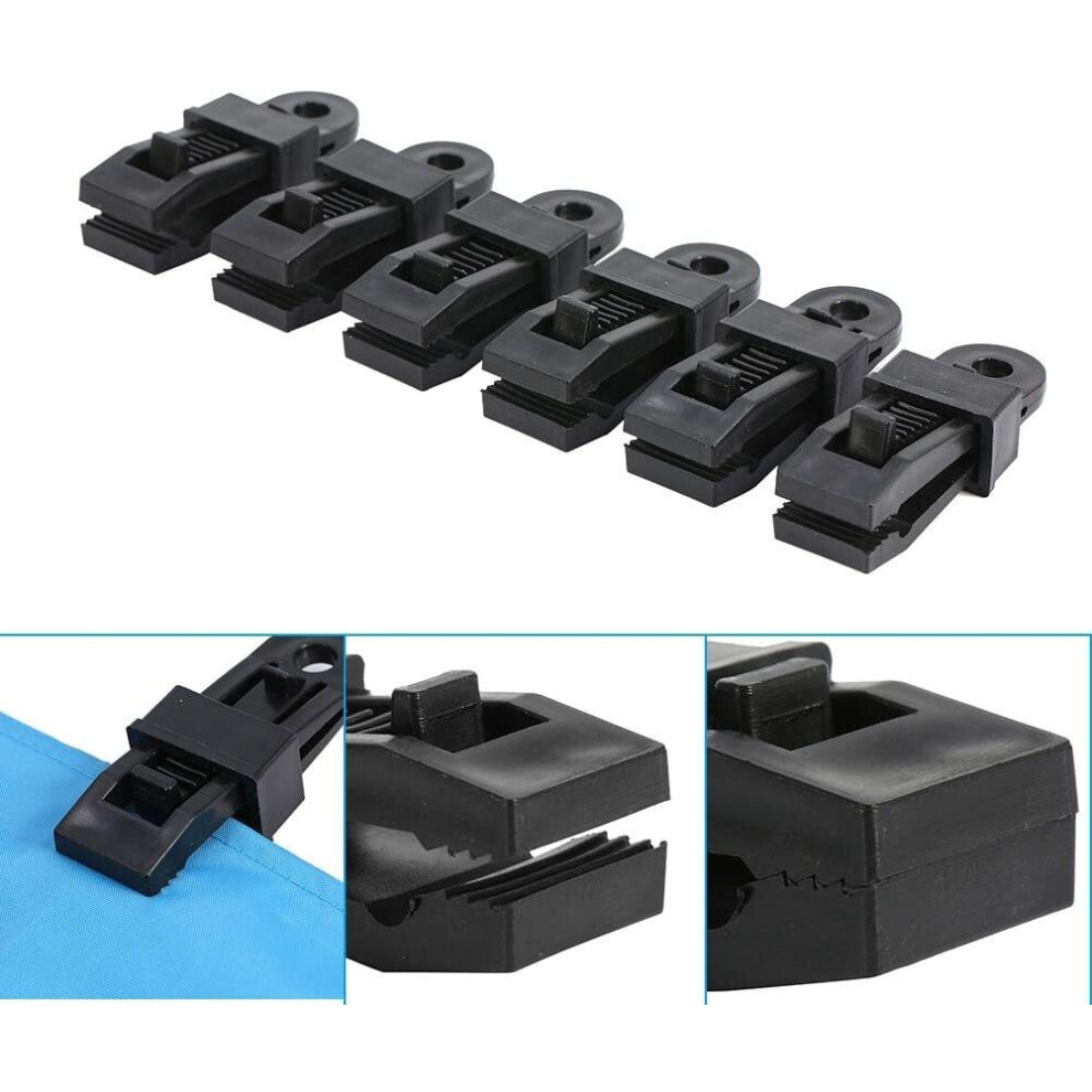 (8 Pcs) Tarpaulin Clips Multipurpose With Tighten Slide Lock Grip Thumb Screw Heavy Duty 5056697222862