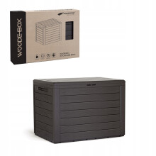 (Anthracite, 190 Litres) Compact Plastic Outdoor Balcony Patio Garden Storage Box Waterproof 3 Sizes