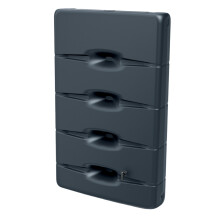 (Anthracite) Water Butt Rainwater Collector Wall Mounted Tank 400L Flat Slim Container