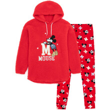 (Small) Disney Long Sleeve Long Leg Pyjama Set (Womens Red)