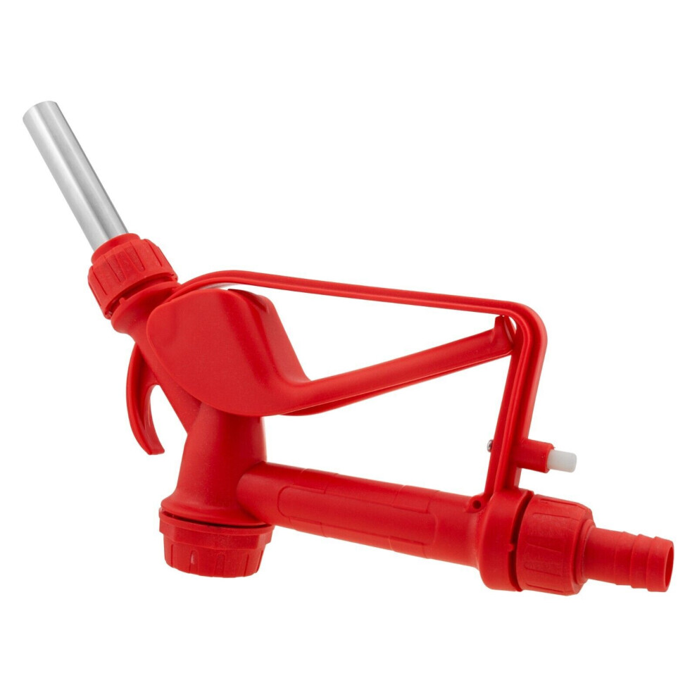 ( Gun 3/4" Inlet / Metal 18Mm Outlet) Ibc Fuel Delivery 25Mm Nozzle Trigger Diesel Oil Water Petrol Tank Adapt Adblue Red 5056697252005