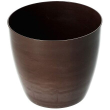 (Brown Marble, 16 cm) Flower Pots 6 Colours 4 sizes Marble Plastic Plant Pots Planter Deco Round Deco