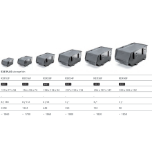 (With lid, 3XL - 393x283x192mm) Storage Bins Plastic Order Picking Parts Boxes Lid Scooped Front Stackable Wall