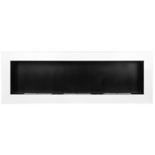 (White without glass) Bio Ethanol Fireplace Biofire Fire Wall Modern Stylish 1200 x 400 GLASS 5