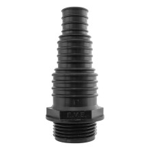(1" BSPM - 20/25/32mm) MULTI SIZE HOSE TAIL CONNECTORS FOR CORRUGATED POND PIPE 1" 1.25" 3/4" BSPF BSPM