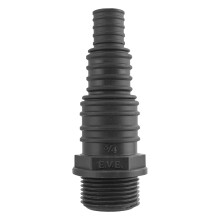 (3/4" BSPM - 13/20/25mm) MULTI SIZE HOSE TAIL CONNECTORS FOR CORRUGATED POND PIPE 1" 1.25" 3/4" BSPF BSPM